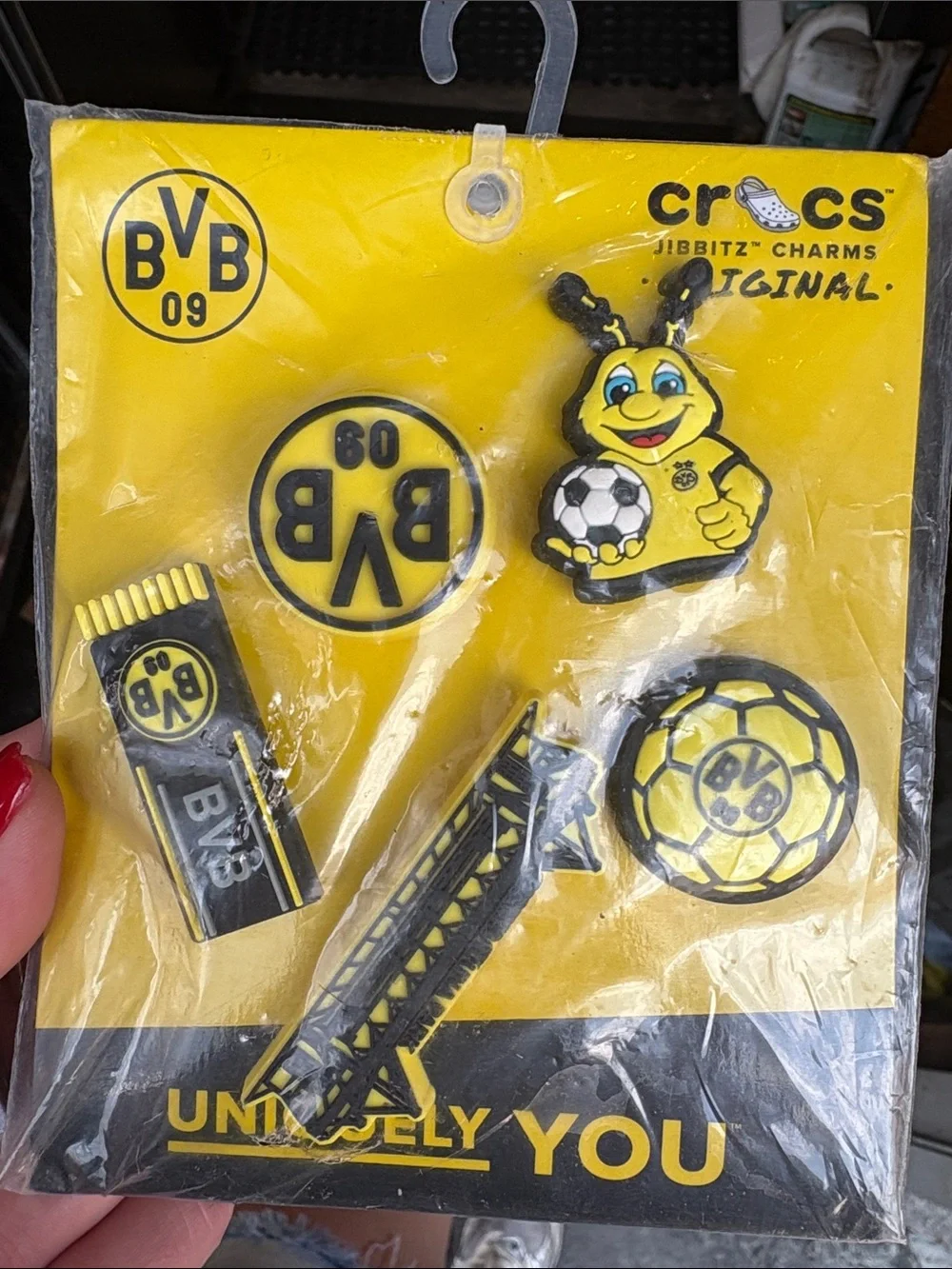 CROCS Yellow & Black Borussia Dortmund Jibbitz Charm Set
